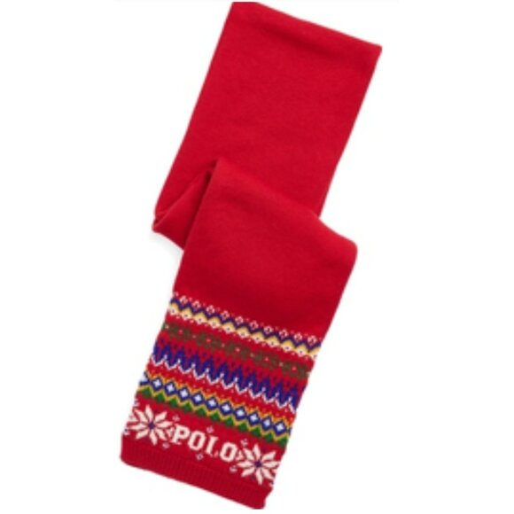 Polo Ralph Lauren Fair Isle Cotton-Blend Scarf Size 157 cm x19 cm - Picture 3 of 9
